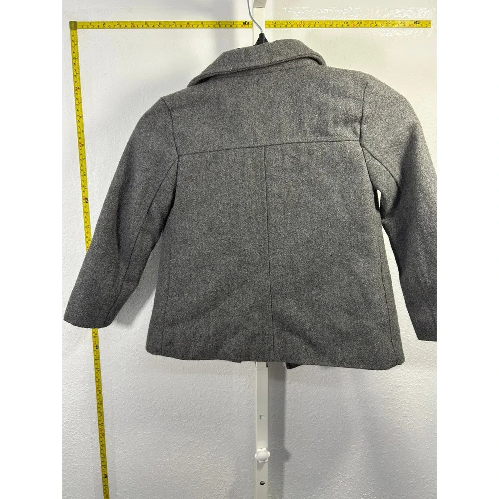 Old Navy Girls Gray Pea Coat Double Breasted‎ Wool Blend Jacket Size XS 5